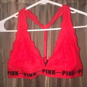 Pink lace bralette